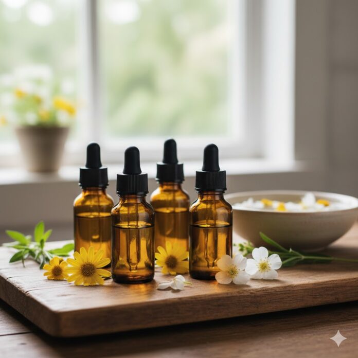 Remedios florales para la calma emocional Frascos de esencias para Terapia Floral de Bach para el Miedo y la Angustia