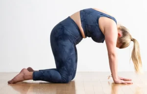 Postura del Gato (Marjaryasana) para estirar y aliviar el dolor lumbar