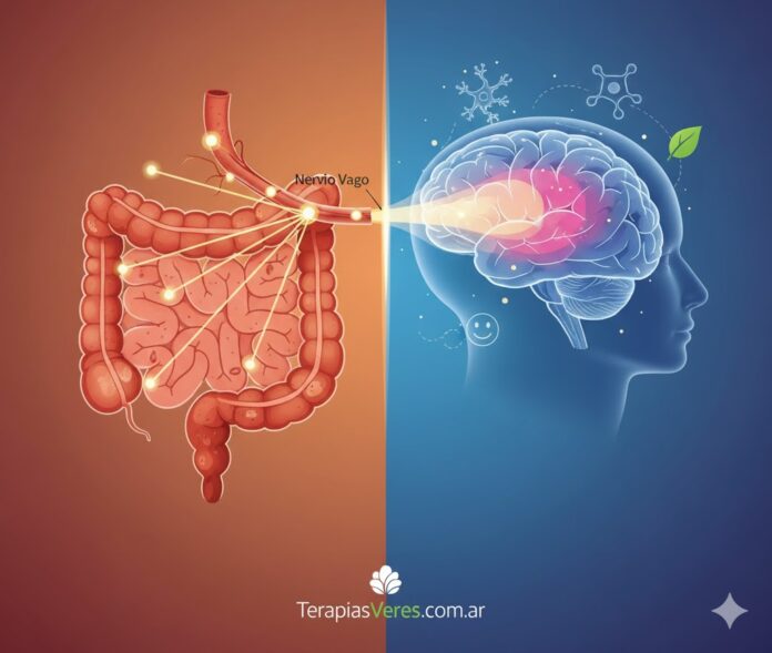 Título de la Imagen: Estimulación de meridianos para el eje intestino cerebro regulación del eje intestino cerebro mediante la estimulación de meridianos
