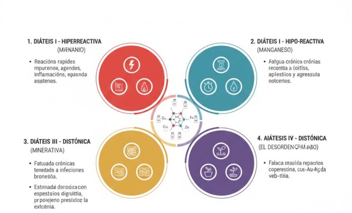 Las 4 Diátesis de Menetrier esquema visual
